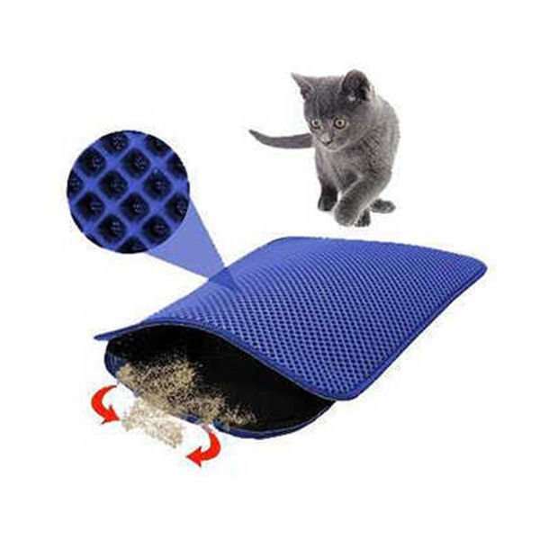Petzz Elekli Kedi Kumu Paspası Mavi 60x45 Cm