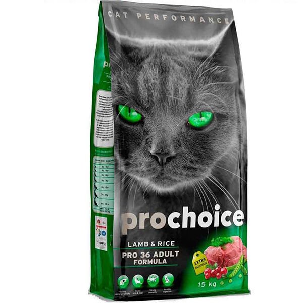 Pro Choice Pro 36 Kuzu Pirinçli Yetişkin Kedi Maması 15 Kg