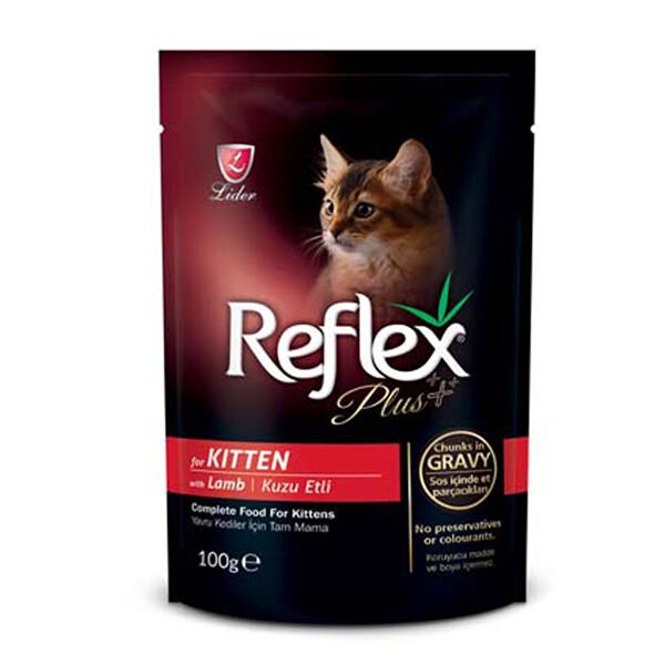 Reflex Plus Kuzu Etli Pouch Yavru Konserve Kedi Maması 100 Gr