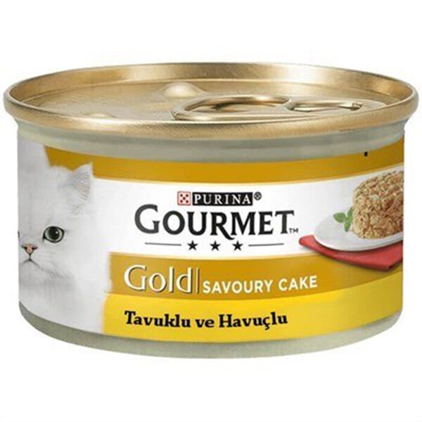 Gourmet Gold Savoury Cake Tavuk ve Havuç Yetişkin Konserve Kedi Maması 85 Gr