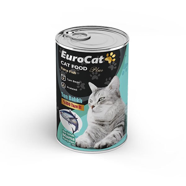 Euro Cat Ton Balıklı Parça Etli Yetişkin Konserve Kedi Maması 400 Gr