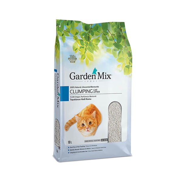 Garden Mix Kalın Taneli Kokusuz Kedi Kumu 10 Lt