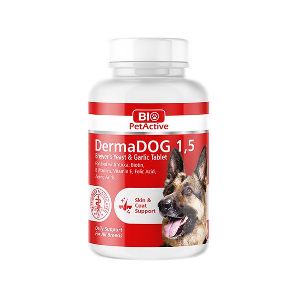 Bio Pet Active Derma Küçük Irk Köpekler için Sarımsaklı Maya Tableti 30 Gr 60 Adet