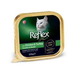Reflex Plus Tavuk ve Hindili Yetişkin Konserve Kedi Maması 100 Gr