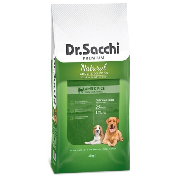 Dr.Sacchi Premium Natural Kuzulu Yetişkin Köpek Maması 15 Kg