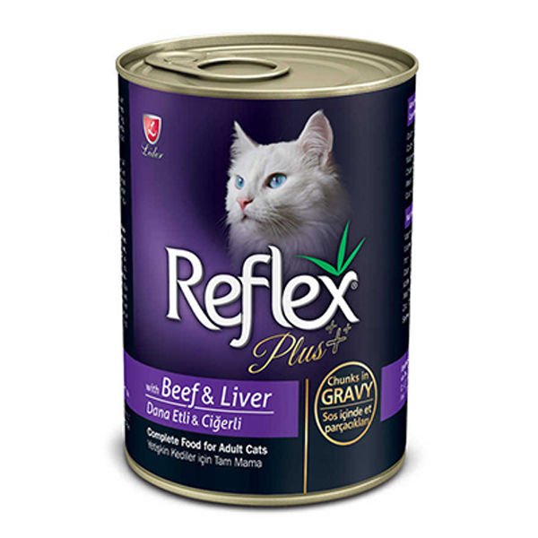 Reflex Plus Biftek ve Ciğerli Konserve Kedi Maması 400 Gr
