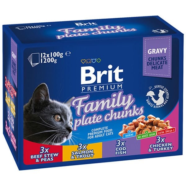 Brit Family Plate Karışık Konserve Kedi Maması 12 x 100 gr