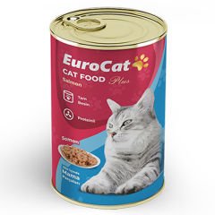 Euro Cat Somonlu Yetişkin Konserve Kedi Maması 415 Gr