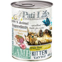 Pati Life Tahılsız Kuzu Etli Yavru Kedi Konservesi 415 Gr