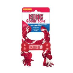 Kong Goodie Bone Kemik Şeklinde İp Sallantılı Köpek Oyuncağı Medium Kırmızı