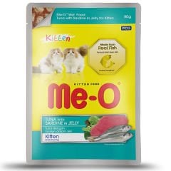Meo Kitten Jöleli Ton Balık ve Sardalyalı Yavru Konserve Kedi Maması 80 Gr