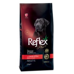 Reflex Plus Kuzulu Orta ve Büyük Irk Yetişkin Köpek Maması 15 Kg