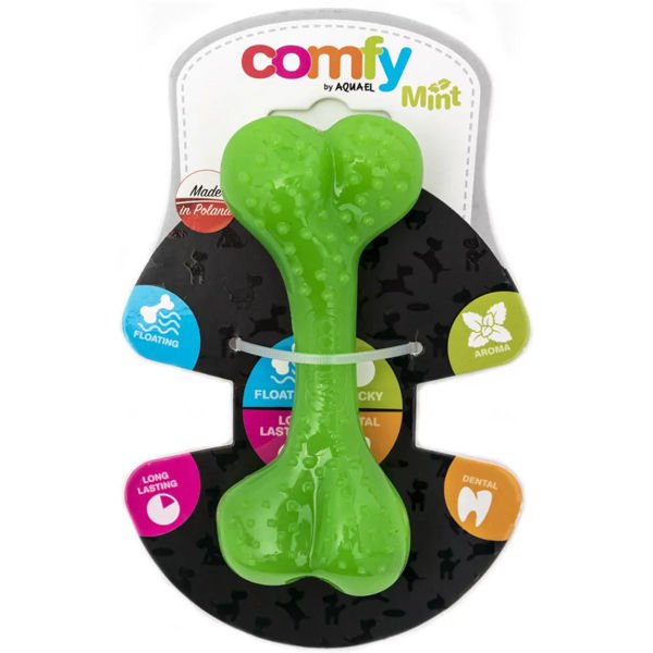 Aquael Comfy Dental Naneli Diş Kaşıyıcı Köpek Kemik Oyuncağı Yeşil 16.5 Cm