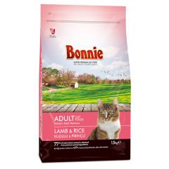Bonnie Adult Kuzulu ve Pirinçli Yetişkin Kedi Maması 1.5 Kg
