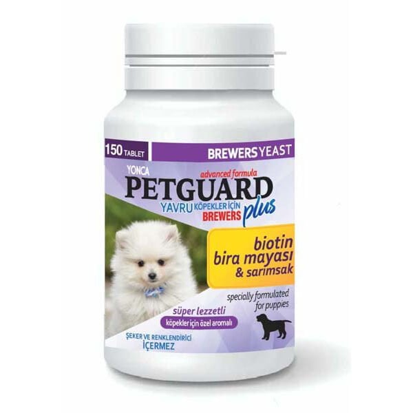 Petguard Biotin ve Sarımsaklı Bira Mayası Yavru Köpek Vitamini 150 Adet