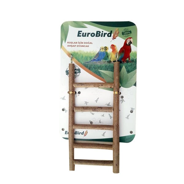 Euro Bird Doğal Ahşap Merdiven 5 Basamak Kuş Oyuncağı