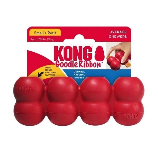 Kong Goodie Ribbon Çoklu Top Şeklinde Köpek Oyuncağı Large Kırmızı