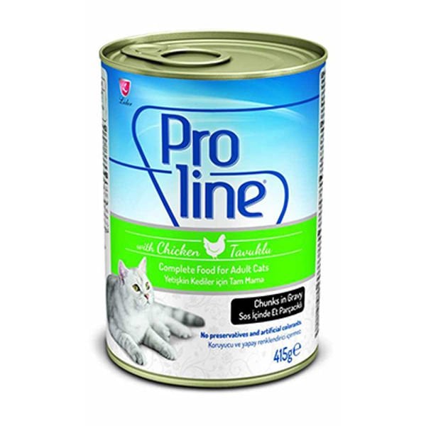 Proline Tavuklu Sos içinde Yetişkin Konserve Kedi Maması 415 Gr