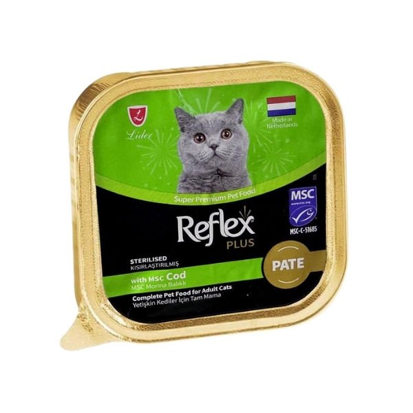 Reflex Plus Pate Morina Balıklı Kısır Konserve Kedi Maması 85 Gr