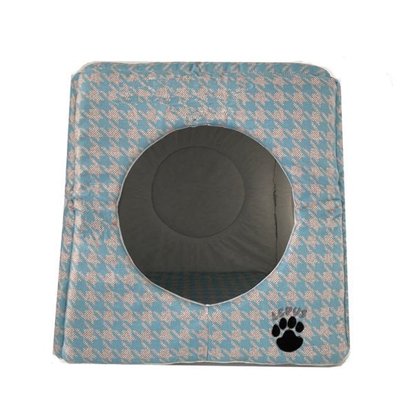 Lepus Küp Yuva Küçük Irk Köpek ve Kedi Yatağı Mavi 45x45x45 Cm