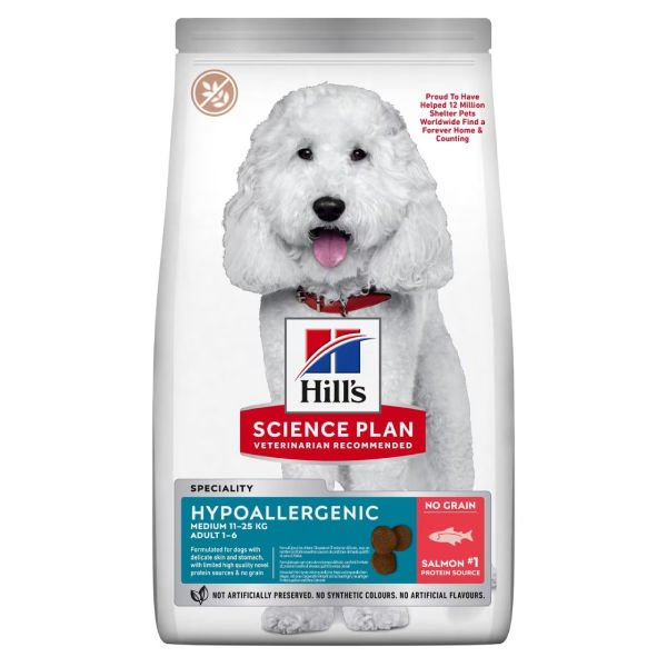 Hill's Science Plan Hypoallergenic Somonlu Küçük ve Mini Irk Tahılsız Yetişkin Köpek Maması 2.5 Kg