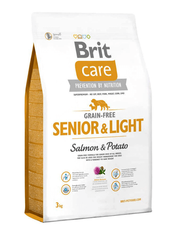 Brit Care Senior Light Tahılsız Somonlu Yaşlı Diyet Köpek Maması 3 Kg