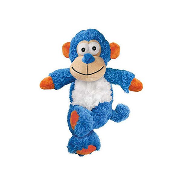 Kong Cross Knots Monkey Sesli Peluş Maymun Köpek Oyuncağı Mavi 23 Cm