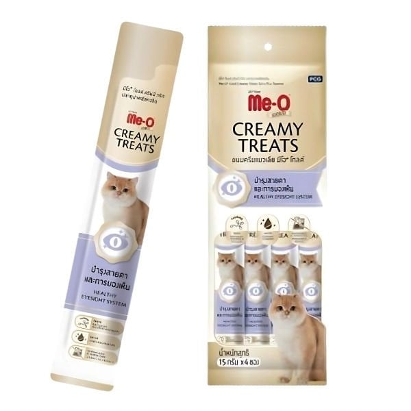 Me-O Gold Creamy Ton Balıklı ve Taurinli Sıvı Kedi Ödül Maması 4 Adet 15 Gr
