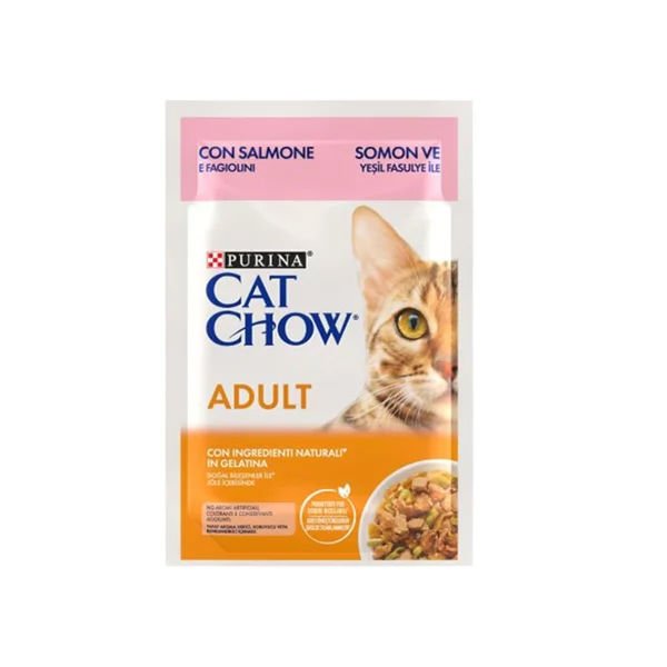 Cat Chow Somonlu Yetişkin Konserve Kedi Maması 85 Gr