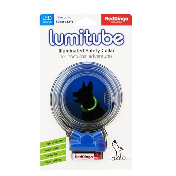 Red Dingo Lumitube Mavi Işıklı Köpek Boyun Tasması 50 Cm