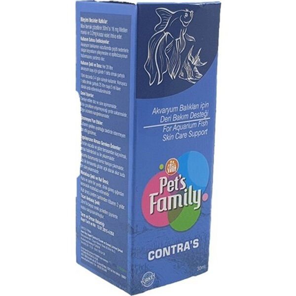 Pets Family Contras Akvaryum Balığı Deri Sağlığı Koruyucu 30 Ml