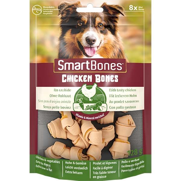 Smart Bones Tavuklu Düğüm Köpek Ödül Kemiği Mini 8 Adet 128 Gr