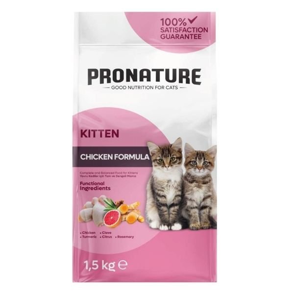 Pronature Kitten Tavuklu ve Pirinçli Yavru Kedi Maması 1.5 Kg