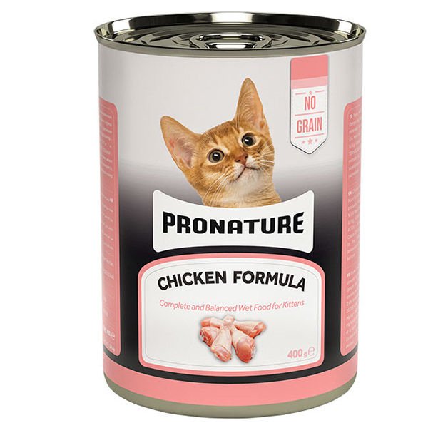 Pronature Tahılsız Tavuklu Ezme Yavru Konserve Kedi Maması 400 Gr