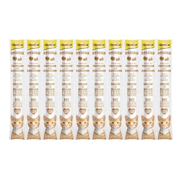 Gimcat Sticks Hindi ve Tavşan Etli Çubuk Kedi Ödül Maması 50 Gr