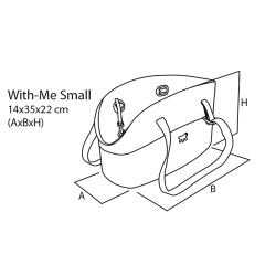 Ferplast With-Me Kedi ve Köpek Taşıma Çantası Gri 14x35x22 Cm