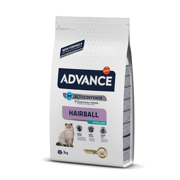 Advance Hairball Tüy Yumağı Önleyen Hindili Kısır Kedi Maması 3 Kg
