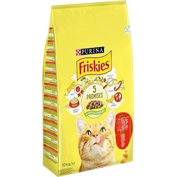 Friskies Etli Tavuklu ve Sebzeli Yetişkin Kedi Maması 10 Kg