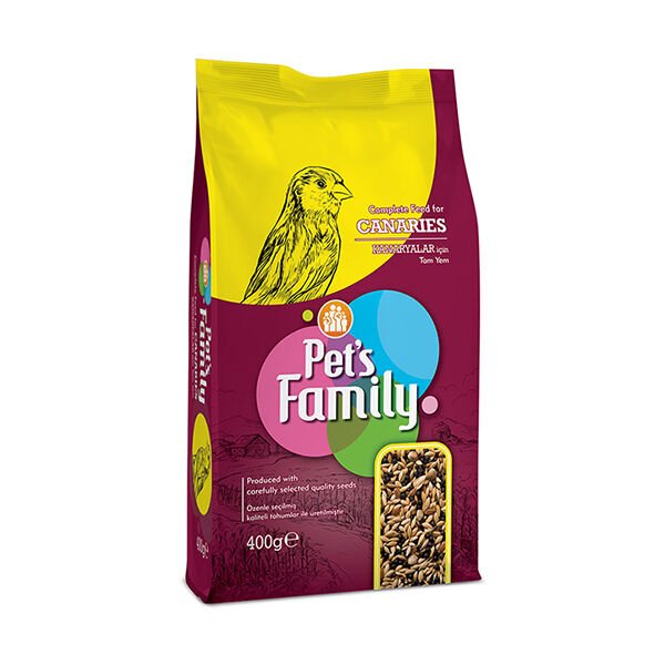 Pets Family Sağlıklı ve Dengeli Beslenen Kanarya Yemi 400 Gr
