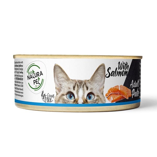 Eco Natura Adult Somonlu Yetişkin Kedi Konservesi 80 Gr