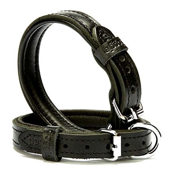 Doggie Firstclass Deri Köpek Boyun Tasması Medium Siyah 1.5x25-30 Cm