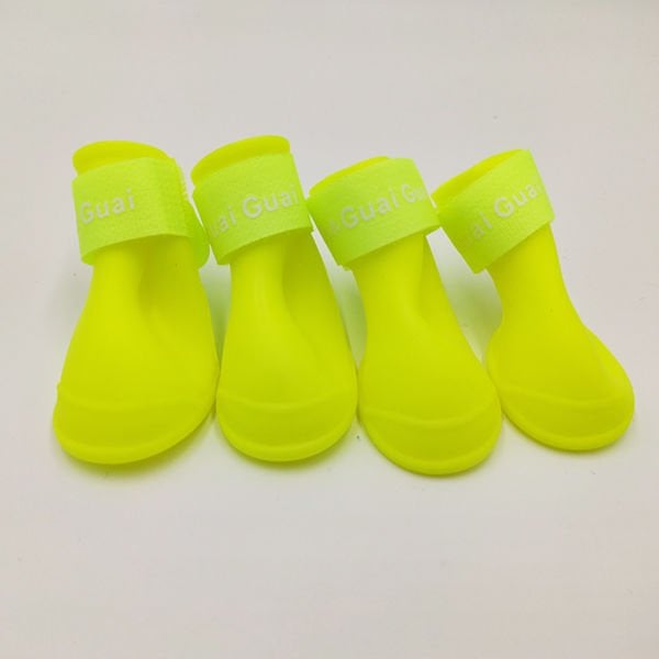 Nunbell Silikon Köpek Yürüyüş Botu  Neon Sarı S