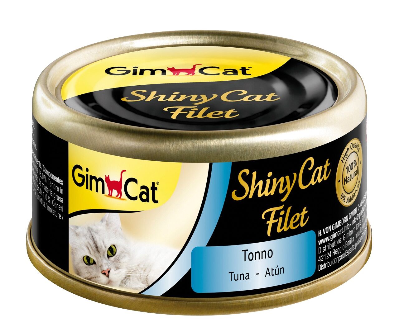 Gimcat Shinycat Kıyılmış Fileto Tuna Balıklı Yetişkin Konserve Kedi Maması 70 Gr