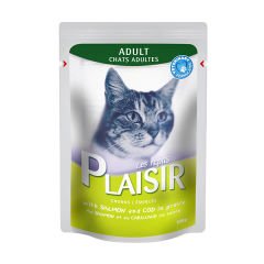 Plaisir Somonlu Morina Balıklı Pouch Konserve Kedi Maması 100 Gr