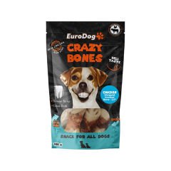 Euro Dog Crazy Bones Dental Tavuklu Sargılı Köpek Ödül Maması 100 Gr