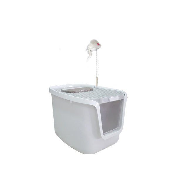 Sunsun 3in1 Filtreli Kapalı Kedi Tuvaleti Beyaz