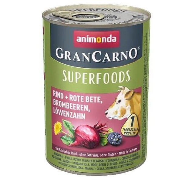 Animonda Gran Carno Superfoods Sığır Etli Yetişkin Köpek Konservesi 400 Gr