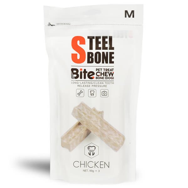 Steel Bone Tavuklu Köpek Ödül Maması 3x99 Gr