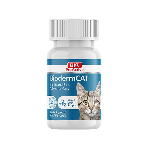 Bio Pet Active Bioderm Tüy Dökülme Önleyici Biotin ve Çinko Kedi Tableti 30 Gr