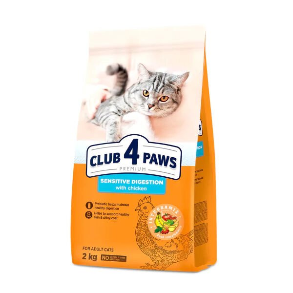 Club4Paws Senstive Digestion Tavuklu Hassas Sindirim Destekleyici Yetişkin Kedi Maması 2 Kg